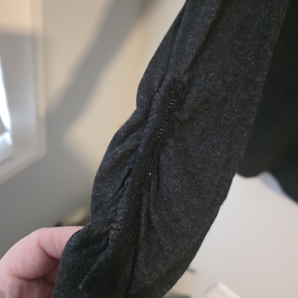 Luisa Cerano Silk Cashmere Blend Turtleneck Sweater Dark Charcoal Size 10 / Medi - Picture 6 of 11